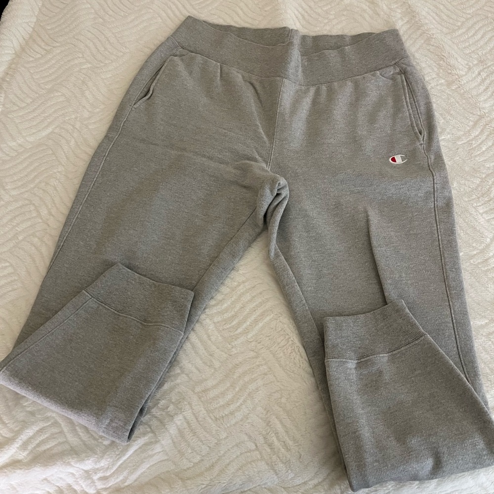 Champion Womens Light Gray Jogger Sweats.  Size XL